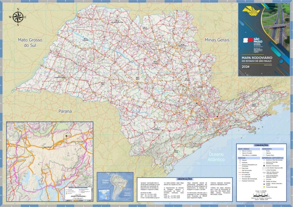 Mapa das rodovias de São Paulo / Click Downloads